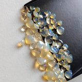5-6mm Ethiopian Opal Heart Shape Cut Stones, Natural Fire Ethiopian Opal Faceted Heart Cut Stone For Jewelry, 2 Pieces - PUSNT14A