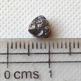 5.3mm Grey Rough Diamond Heart, Loose Flat Raw Grey Heart Shape Diamond Cabochon For Jewelry - PDD983