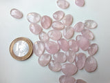 13-15mm Morganite Rose Cut Cabochons, 5 Pcs Loose Natural Faceted Morganite Gemstones Flat Back Cabochons - PNT55A