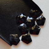 14-16mm Black Onyx Rose Cut Cabochon, Black Onyx Fancy Cut Flat Back Cabochons For Jewelry (5Pcs To 20pcs) - GS3142Z