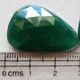20-28mm Green Onyx Coated Rose Cut Cabochons, Loose Coated Green Onyx Flat Back Cabochons For Ring - KRS195Z
