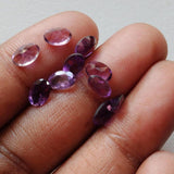 7x9mm African Amethyst Oval Cut Stone Lot, Natural Pointed Back Oval Faceted Amethyst, 18 Cts