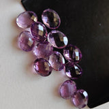8x10mm Amethyst Cabochon Both Side Checker Cut, Natural Oval Rose Cut Amethyst