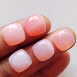 10mm Pink Opal Cushion Cut Cabochons, 10 Pieces Loose Natural Pink Opal Plain Cushion Cut Square Flat Back Cabochons For Jewelry - PKSG37Z