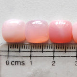 10mm Pink Opal Cushion Cut Cabochons, 10 Pieces Loose Natural Pink Opal Plain Cushion Cut Square Flat Back Cabochons For Jewelry - PKSG37Z