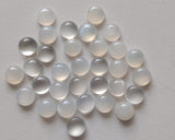 8mm White Moonstone Cabochon, Round Plain Calibrated Moonstone, Loose Moonstone