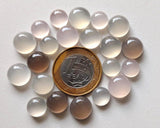 10-12mm Round Chalcedony Cabochons, Multi Color Plain Round Chalcedony Flat Back