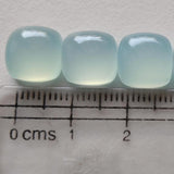 10mm Aqua Chalcedony Plain Square Cabochons, Aqua Plain Square Flat Back