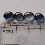 8-10mm Iolite Cabochons, Natural Plain Free Form Shape Iolite Flat Back Cabochon