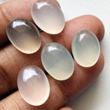 10x14mm Oval Chalcedony Cabochons, Multi Color Plain Oval Chalcedony