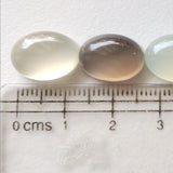 10x14mm Oval Chalcedony Cabochons, Multi Color Plain Oval Chalcedony