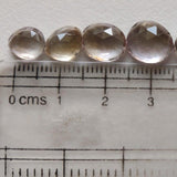 8.5-12mm Ametrine Rose Cut Cabochons, Ametrine Free Form Shape Faceted