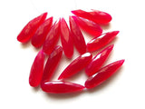 25-30mm Pink Chalcedony Faceted Pear Briolettes For Necklace, Pink Pear Faceted