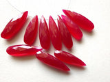 25-30mm Pink Chalcedony Faceted Pear Briolettes For Necklace, Pink Pear Faceted