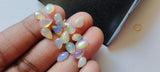 3-7mm Ethiopian Opal Plain Flat Back Cabochons, Natural Ethiopian Opal Oval