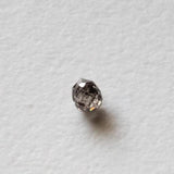 3.2x2.6mm Salt And Pepper Diamond Briolette Bead, 0.19Ct Salt And Pepper Faceted