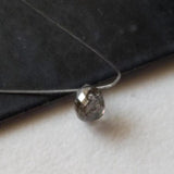 3.2x2.6mm Salt And Pepper Diamond Briolette Bead, 0.19Ct Salt And Pepper Faceted