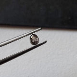 3.2x2.6mm Salt And Pepper Diamond Briolette Bead, 0.19Ct Salt And Pepper Faceted