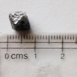 9x8.8mm Grey Diamond Octahedron, 1 Pc Natural Rough Raw Uncut Crystal Smooth