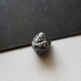 9x8.8mm Grey Diamond Octahedron, 1 Pc Natural Rough Raw Uncut Crystal Smooth