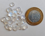 6mm Rainbow Moonstone Faceted Round Cut, Loose 1 Piece Rainbow Moonstone