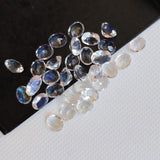 4x5mm Rainbow Moonstone Faceted Oval Cut Stone Loose Rainbow Moonstone Gemstones