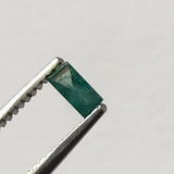 Blue Baguette Diamond, Rare 3.9x1.9mm Rectangle Baguette Cut MELEE Diamond Piece