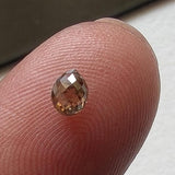3.8x2.9mm Cognac Diamond Teardrop Briolette Bead, Natural Faceted Cognac Diamond