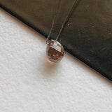 3.8x2.9mm Cognac Diamond Teardrop Briolette Bead, Natural Faceted Cognac Diamond