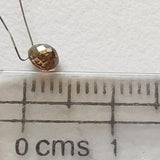 3.8x2.9mm Cognac Diamond Teardrop Briolette Bead, Natural Faceted Cognac Diamond