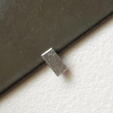 4x2mm Light Grey Diamond Baguette, Natural Grey Sparkling Rectangle Faceted