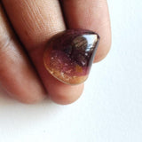16x17mm Multi Tourmaline Cabochon, Loose Tourmaline Fancy Shape Flat Back
