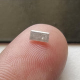 4x2mm Light Grey Diamond Baguette, Natural Grey Sparkling Rectangle Faceted