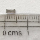 4x2mm Light Grey Diamond Baguette, Natural Grey Sparkling Rectangle Faceted