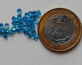 2-2.3mm Neon Apatite Round Cut Stone, Natural Faceted Round Cut Stones