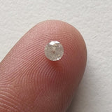 0.12 Ct White Diamond Polished Brilliant Cut, 3.2mm White Round Cut Solitaire