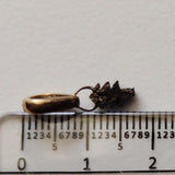 7x4.2mm Black Rough Diamond Pendant, Ready to Wear Black Christmas Tree Shape