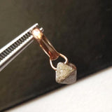 5.5mm Champagne Rough Diamond Crystal Pendant, Ready to Wear Champagne Raw Uncut