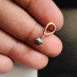 5.5mm Champagne Rough Diamond Crystal Pendant, Ready to Wear Champagne Raw Uncut