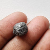 10x9mm Raw Black Diamond, Uncut Raw Loose Single Natural Round Black Diamonds