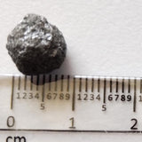 10x9mm Raw Black Diamond, Uncut Raw Loose Single Natural Round Black Diamonds