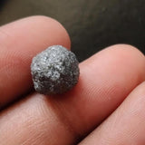 10x9mm Raw Black Diamond, Uncut Raw Loose Single Natural Round Black Diamonds