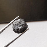 10x9mm Raw Black Diamond, Uncut Raw Loose Single Natural Round Black Diamonds
