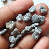 6.5-7mm Flat Grey Raw Diamond Slice, Beautiful Uncut Grey Rough Diamonds