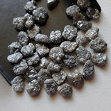 6.5-7mm Flat Grey Raw Diamond Slice, Beautiful Uncut Grey Rough Diamonds