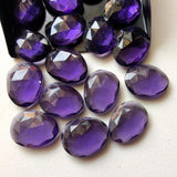 16-18mm Amethyst Hydro Quartz Rose Cut Cabochons, Amethyst Rosecut Cabochons