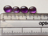 6x8mm - 8x10mm Amethyst Oval Plain Cabochons, Amethyst Oval Flat Back 5 Pieces