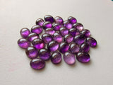 8x10mm-9x11mm Amethyst Oval Plain Flat Back Cabochons, Amethyst Cabochons