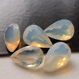 9x13mm Ethiopian Opal Pear Faceted Cut Stone, Natural Faceted Pear Opal Cabochon