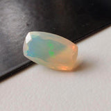 7.3x9.7mm Huge Ethiopian Opal Rectangle Fancy Emerald Cut Stone Faceted 1.05 Cts